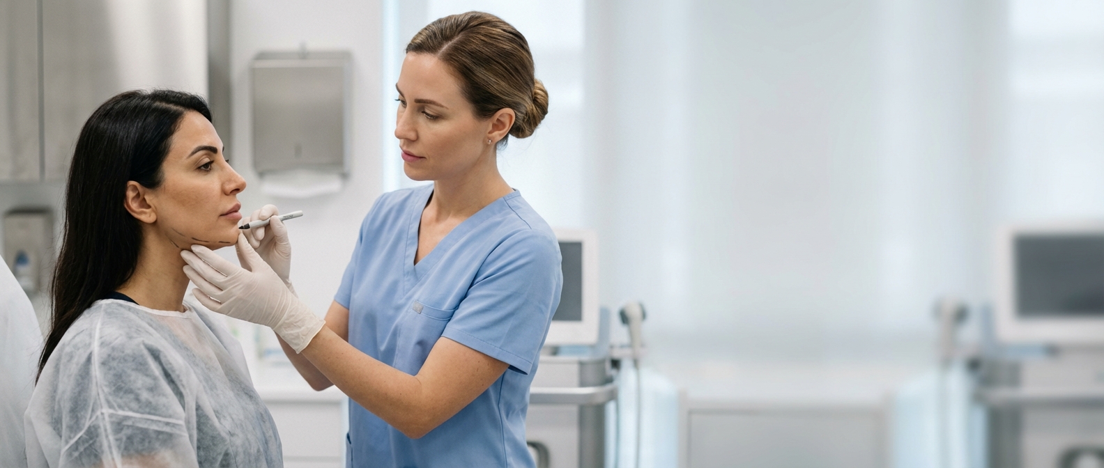 העלמת סנטר כפול